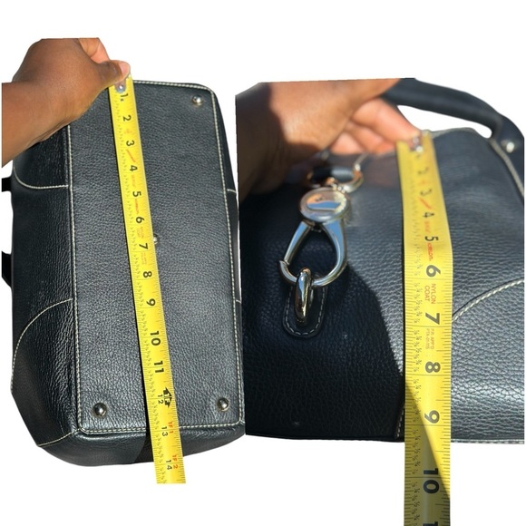 Dooney & Bourke Black Logo Lock Leather Bag - Picture 7 of 15